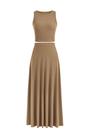 Conjunto Coordenado PRETTYGARDEN Saia Longa e Regata Camel M
