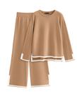 Conjunto Coordenado PRETTYGARDEN Suéter Cáqui Médio