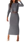 Conjunto Coordenado PRETTYGARDEN Suéter de Tricô Canelado XL Conjunto Coordenado PRETTYGARDEN Suéter de Tricô Canelado XL