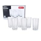 Conjunto Copo De Vidro Transparente 300ml Água Suco Drink Resistente Vai ao Microondas e Lava Louças Uso Diário Casa Bar Restaurante Buffet