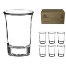 Conjunto Copo Dose Vidro Transparente com 6 Copos 38ML Glassware