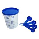 Conjunto Copo Graduado 400 ML C/ Tampa + Colheres De Medidas