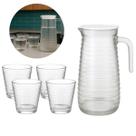 Conjunto Copos 200ml Com Jarra 800ml Vidro Transparente Resistente Conjunto Copos 200ml Com Jarra 800ml Vidro Transparente Resistente