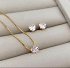 Conjunto Coração 8mm