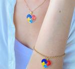 Conjunto Coração Autismo Colar + Pulseira Conjunto Coração Autismo Colar + Pulseira