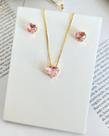 Conjunto Coracao Rose (Dourado)