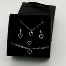 Conjunto coração vazado liso