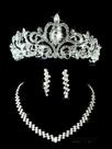 Conjunto Coroa Colar E Brincos Noiva Debutante Strass Tc1