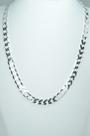 Conjunto Corrente 70cm E Pulseira 7mm Grumet Prata925 Maciça