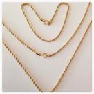 Conjunto Corrente Colar Cordão Baiano+ Pulseira Ouro 18k 750