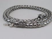 Conjunto Corrente E Pulseira De Bali Trançada Em Prata 925
