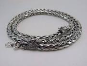 Conjunto Corrente E Pulseira Grossa 6mm Bali Prata 925