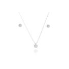 Conjunto Corrente Ponto De Luz + Brinco Prata 925 Kl Conjunto Corrente Ponto De Luz + Brinco Prata 925 Kl