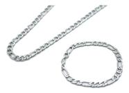 Conjunto Corrente Pulseira Masculina 3x1 Aço Inox Ref 325 Conjunto Corrente Pulseira Masculina 3x1 Aço Inox Ref 325