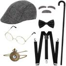 Conjunto Costume SATINIOR de 7 peças vintage para idosos dos anos 1920