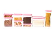 Conjunto Cozinha 8 Potes Herméticos - Rosa Conjunto Cozinha 8 Potes Herméticos - Rosa
