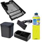 Conjunto Cozinha Black 4 itens + BRINDE detergente 500 ml