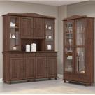 Conjunto Cozinha: Cristaleira 8 Portas 4 Gavetas e Vitrine 2 Portas 1 Gaveta Café Rubi Madeira Pinus - Finestra