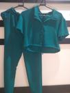 Conjunto Crepe duna manga curta Tam M