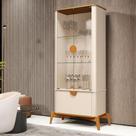 Conjunto Cristaleira e Buffet Alamo Off White Nature