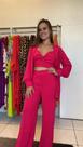 Conjunto Croped + Calça + Cardigan