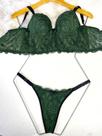 Conjunto croped com bojo e calcinha fio com regulagem verde
