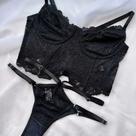 Conjunto Croped e Calcinha Sem Bojo Com Aro Renda - Cod 0631