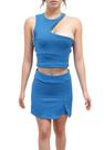 Conjunto Cropeed Feminino Com Ajuste no pescoço e Short Saia
