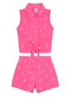 Conjunto Cropped Brandili 36233 Infantil Estampado Meia Malha T. 04/10
