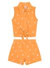 Conjunto Cropped Brandili 36233 Infantil Estampado Meia Malha T. 04/10