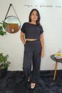 Conjunto CROPPED Calça Pantalona Preto Conjunto CROPPED Calça Pantalona Preto