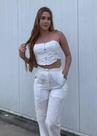 Conjunto Cropped Calça Wide Leg Lese Emporio Pit Bull 83027