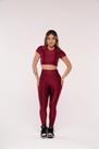 Conjunto Cropped Canelado Gloss Feminino Fitness Academia