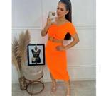 Conjunto ( cropped curto laranja , saia laranja curta tamanho M feminina adulto Conjunto ( cropped curto laranja , saia laranja curta tamanho M feminina adulto
