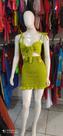 Conjunto Cropped de amarração com alcinha e saia pompom -Tamanho P