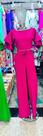 Conjunto cropped e calça rosa pink