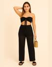 Conjunto Cropped E Calça Saída De Praia Verão Tricot R096