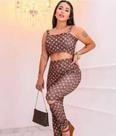 Conjunto cropped e calça