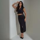 Conjunto cropped e saia alfaiataria Conjunto cropped e saia alfaiataria