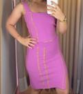 Conjunto cropped e saia de tricô