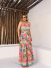 Conjunto cropped e saia longa 3 marias estampado cod1996