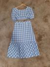 Conjunto Cropped e saia mid