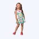Conjunto Cropped e Saia Tropical Infantil Menina Nanai 6000282