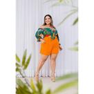 Conjunto Cropped e Short com Cinto