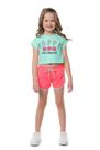 Conjunto Cropped e Shorts em Moletinho