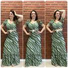 Conjunto Cropped Frente Única e Saia Longa Tecido Supplex não amassa Confortável e Elegante Maya