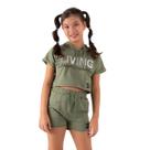 Conjunto Cropped Juvenil Mily Capuz Verão Conjunto Cropped Juvenil Mily Capuz Verão