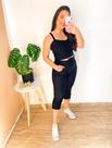 Conjunto cropped preto tamanho único peça única