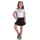 Conjunto cropped saia-short moletinho college serelepe Conjunto cropped saia-short moletinho college serelepe