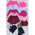 Conjunto Cropped Top Com Bojo + Short Liso
